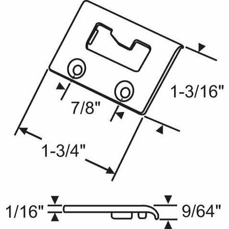 STRYBUC Sash Lock Keeper White 50-896W